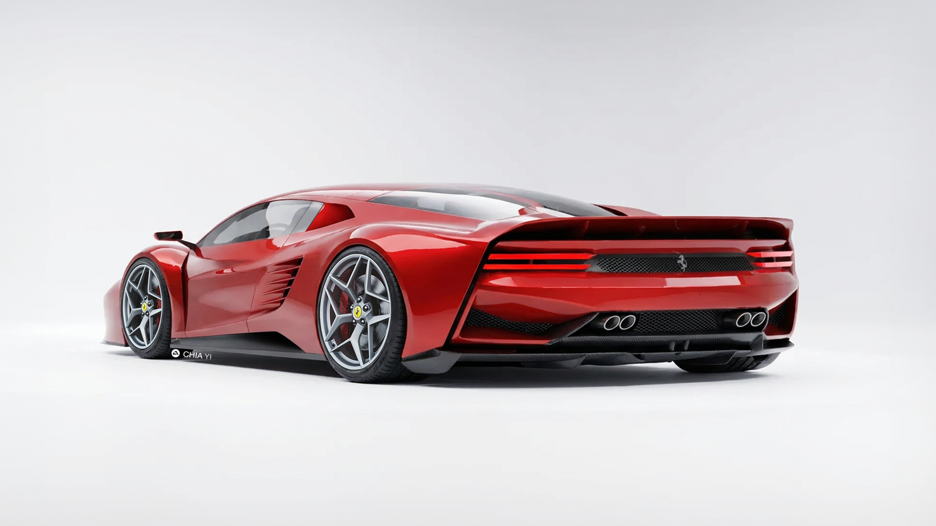 Ferrari Testarossa — Rear 3/4 Refined