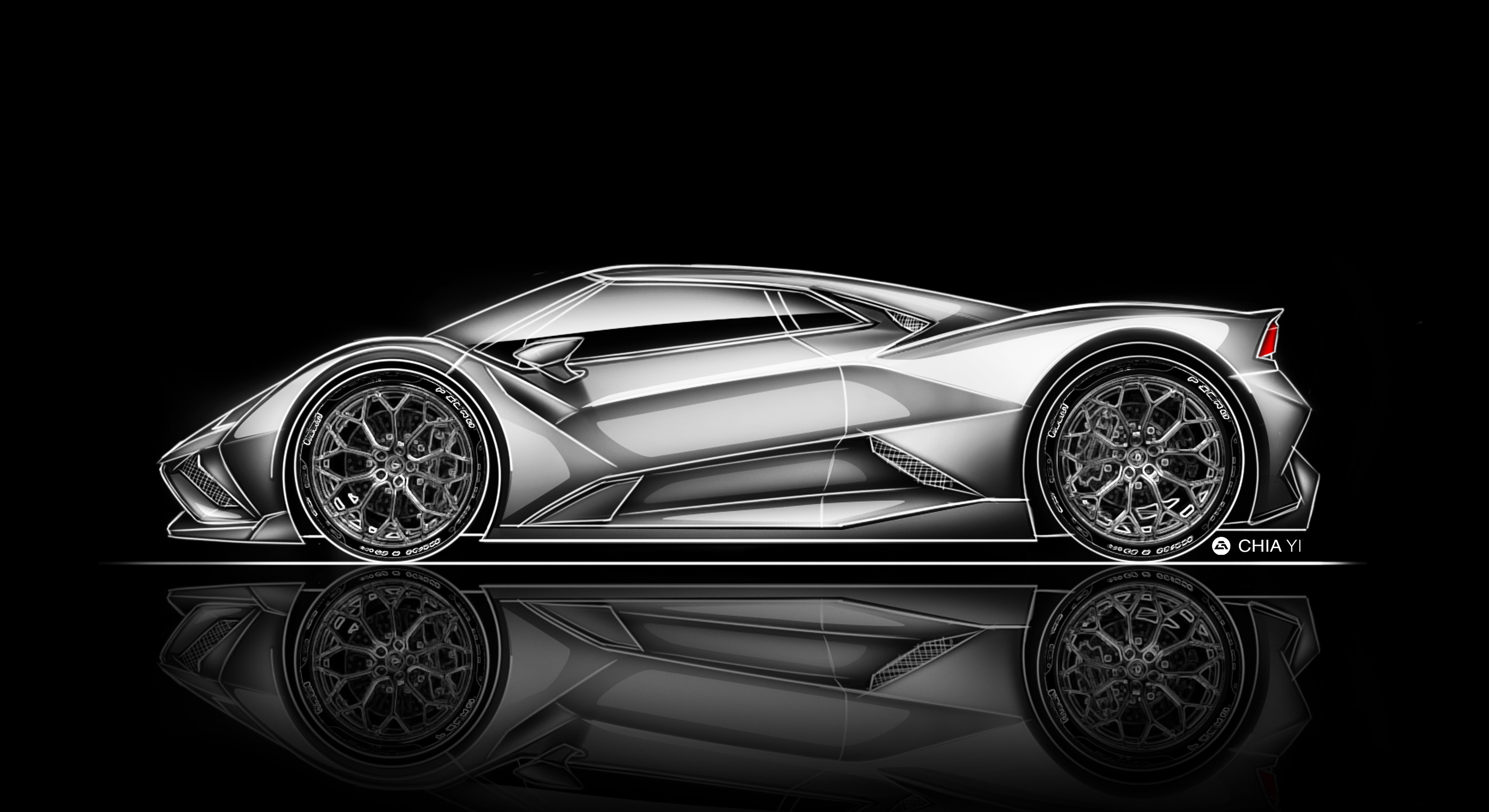 Lamborghini Cala — Side Sketch