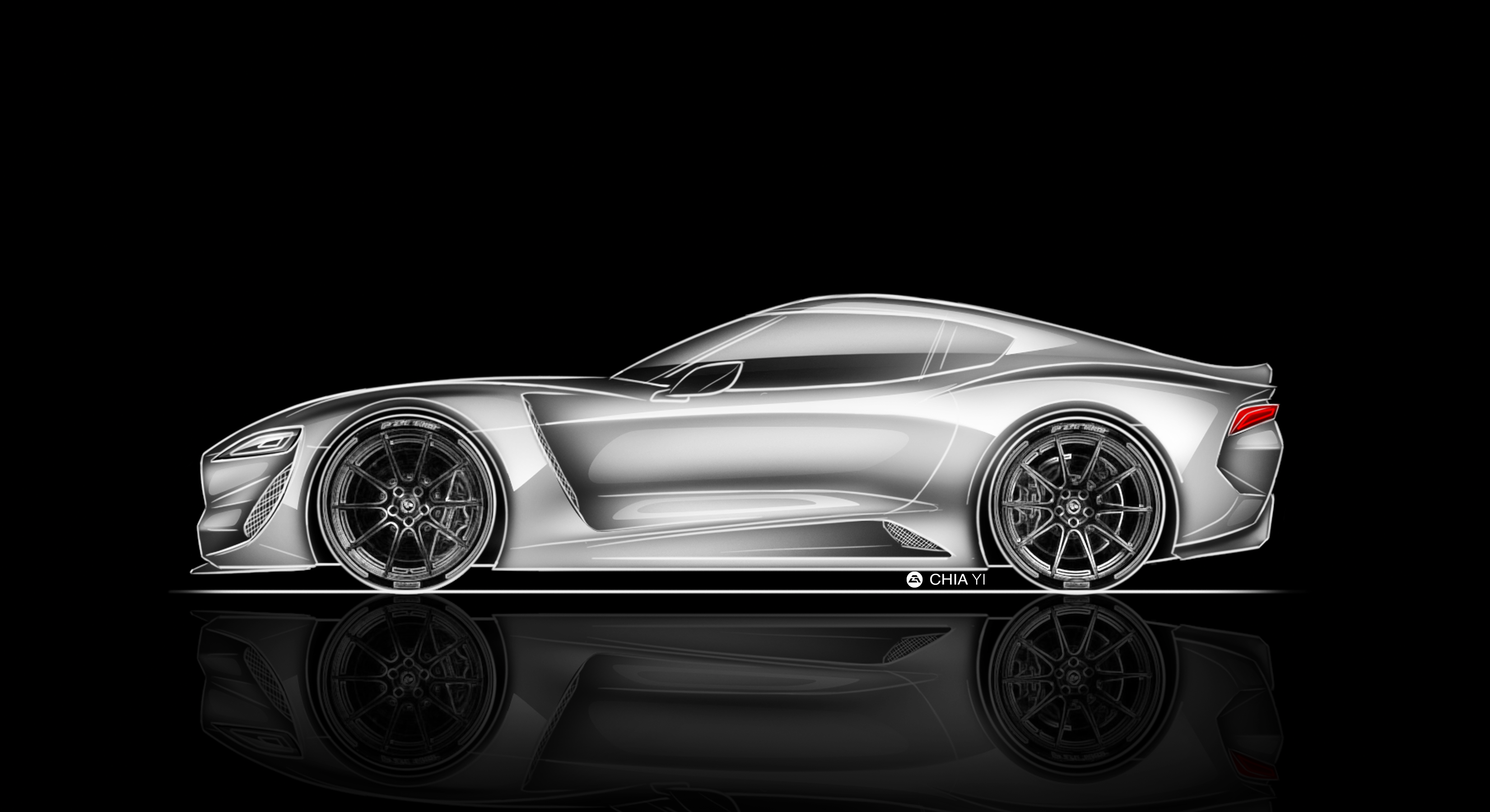 Toyota Supra — Side Sketch