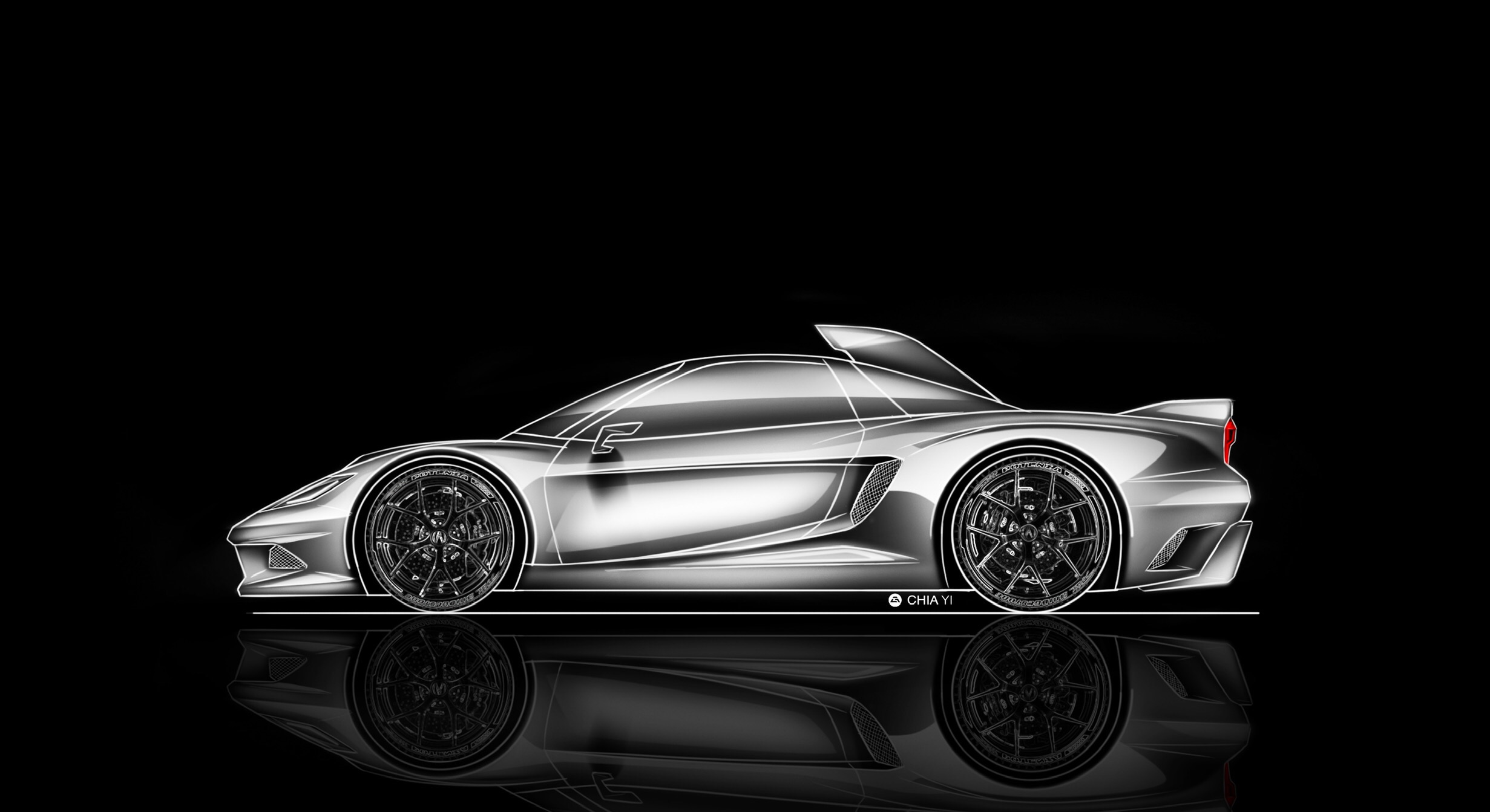 Honda NSX — Side Sketch