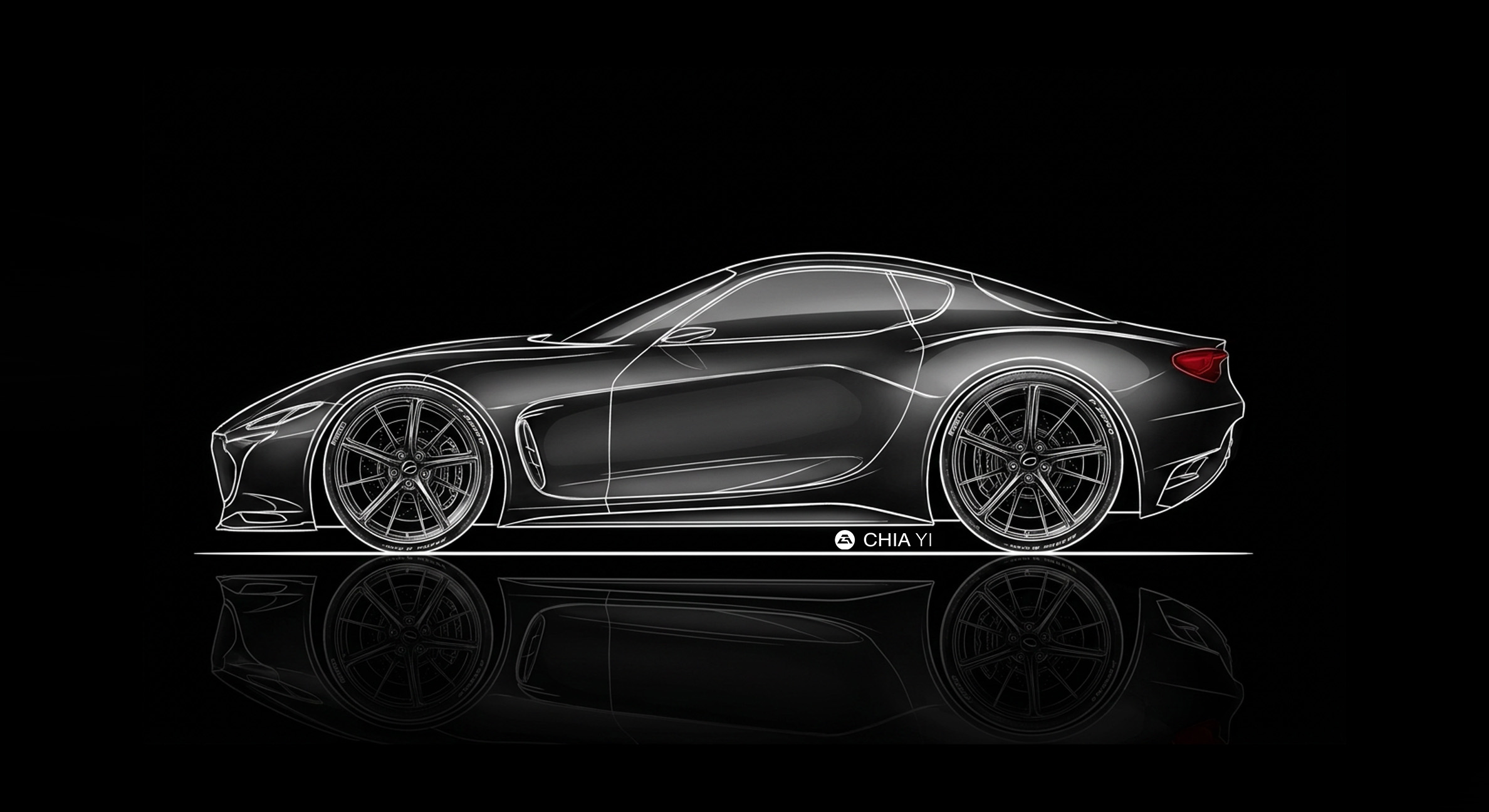 Mazda RX-7 — Side Sketch